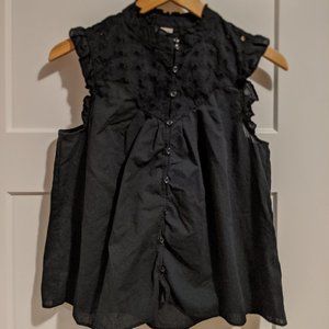 A New Day - Eyelet-detail Sleeveless Blouse